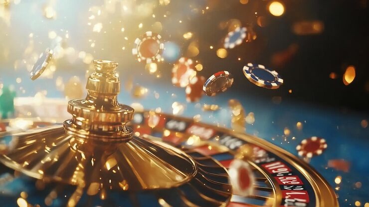 Galactic Gems five-reel layout with cascading symbols and jewel icons